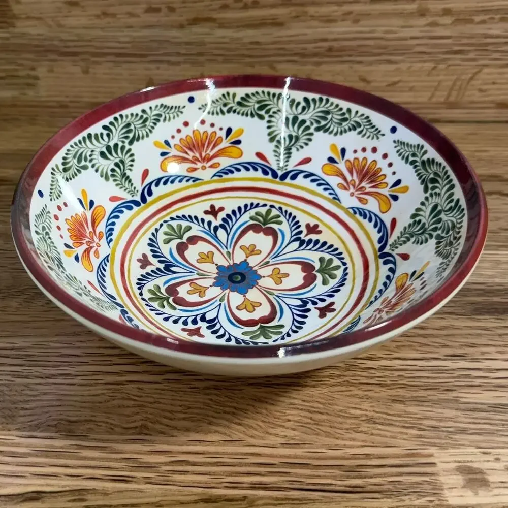 Williams Sonoma Puebla Melamine Cereal Soup Bowls Set of 8 Talavera Floral 7